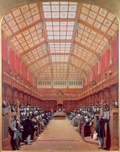Interieur van het Lagerhuis door Joseph Nash