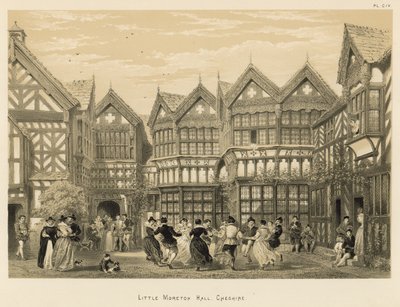 Little Moreton Hall, Cheshire door Joseph Nash