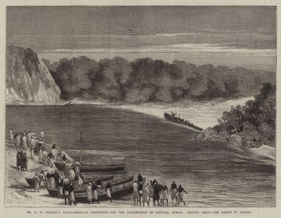 De Anglo-Amerikaanse expeditie van Mr H M Stanley voor de verkenning van Centraal-Afrika, Kalulu Falls, de dood van Kalulu door Joseph Nash