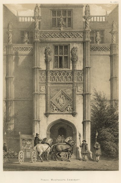 Portiek, Montacute, Somerset door Joseph Nash