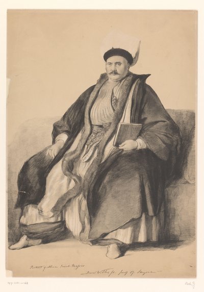 Portret van Abram Jacob Messir door Joseph Nash