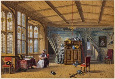 Kamer die leidt naar de kapel, Knowle, Kent door Joseph Nash