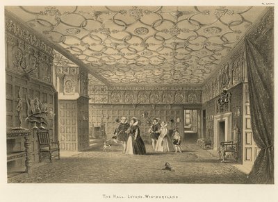 De Hal, Levens, Westmoreland door Joseph Nash