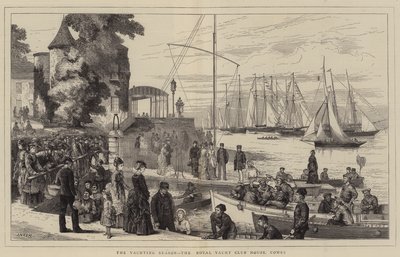 Het jachtseizoen, het Royal Yacht Club House, Cowes door Joseph Nash
