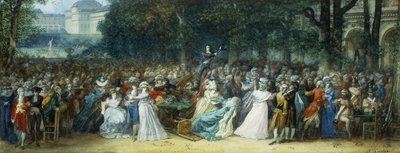 Camille Desmoulins in het Palais Royale door Joseph Navlet