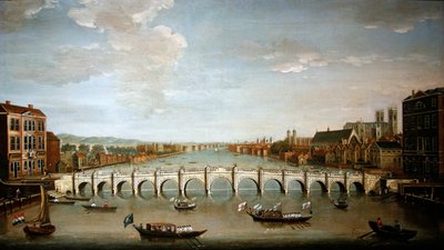 Uitzicht op Westminster Bridge door Joseph Nicholls