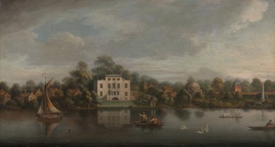 Pauselijke Villa, Twickenham, ca. 1755 door Joseph Nickolls