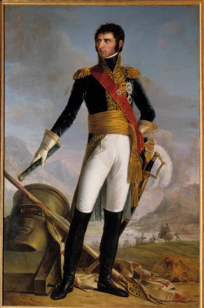 Portret van Jean Baptiste Jules Bernadotte, prins van Ponte Corvo en later Karel Johan XIV, koning van Zweden in 1818, afgebeeld in 1804. Schilderij door Joseph Nicolas Jouy, 1852 door Joseph Nicolas Jouy