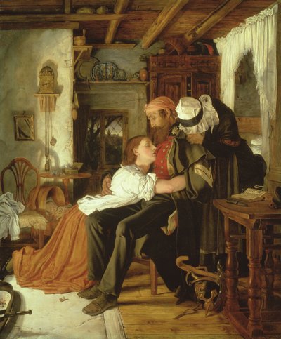 Thuis, ca. 1856 door Joseph Noel Paton