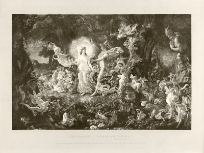 De ruzie - Oberon en Titania door Joseph Noel Paton