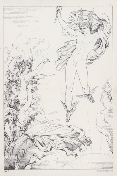 Shelleys Prometheus Ontketend, Acte I door Joseph Noel after Paton