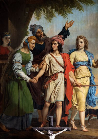 Vertrek van de jonge Tobias door Jozef Paelinck, eerste helft van de 19e eeuw door Joseph Paelinck