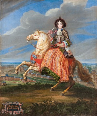 Ruiterportret van Françoise Madeleine Claude de Saint-Géran door Joseph Parrocel