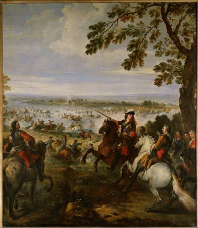 Het leger van Louis XIV steekt de Rijn over op 12 juni door Joseph Parrocel