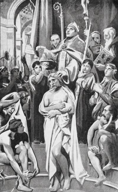 De Doop van Clovis door Joseph Paul (after) Blanc