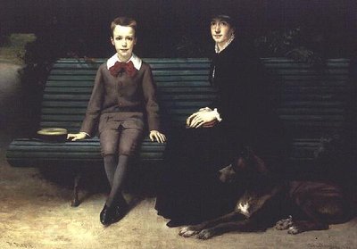 Mme Memssiere en haar zoon door Joseph Paul Mesle