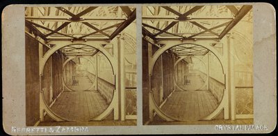 Telescopische Galerij, Crystal Palace; Stereoscopische foto door Joseph Paxton