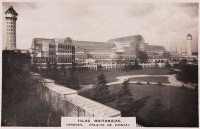 Uitzicht op het Crystal Palace in Londen door Joseph Paxton