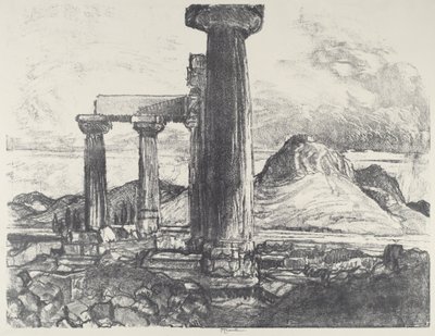 Acro, Korinthe vanuit Korinthe door Joseph Pennell