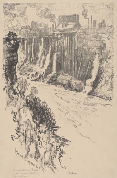 Amerikaanse Tivoli door Joseph Pennell
