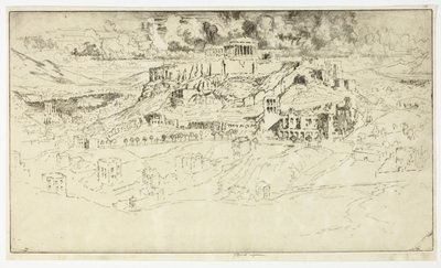 Athene vanaf het graf van Philopotes door Joseph Pennell