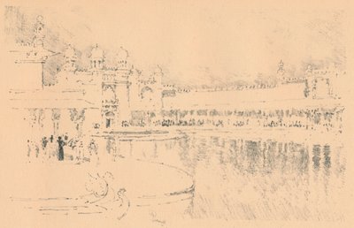 Auto-lithografie door J. Pennell, c1877-1898, 1898 door Joseph Pennell