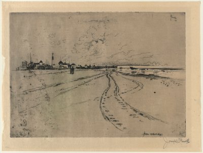 Onder Atlantic City door Joseph Pennell