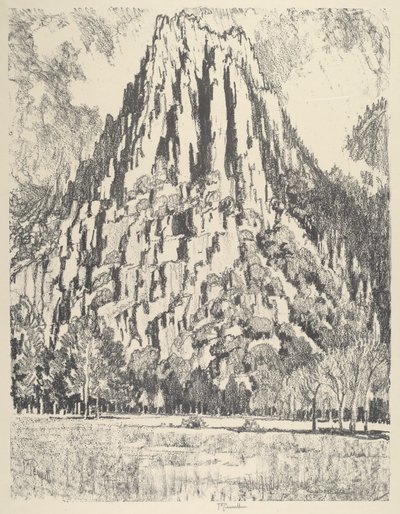 Steunberen, Yosemite door Joseph Pennell