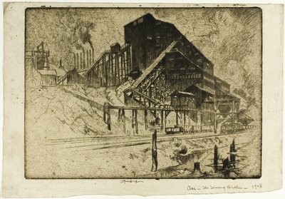 Kolen—De torenhoge breker door Joseph Pennell