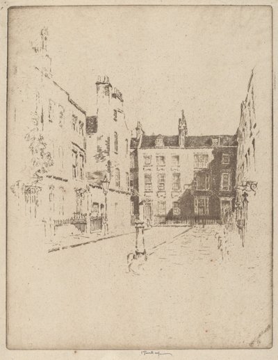 Cowley Street, Westminster door Joseph Pennell