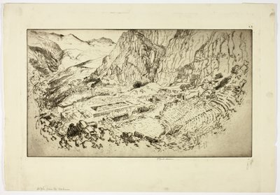 Delphi, vanaf het Stadion door Joseph Pennell