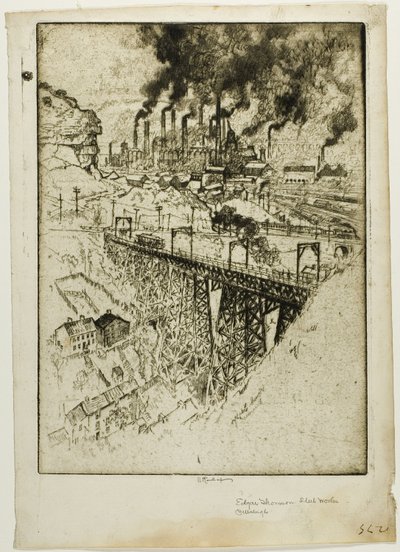 Edgar Thompson Works, Bessemer door Joseph Pennell