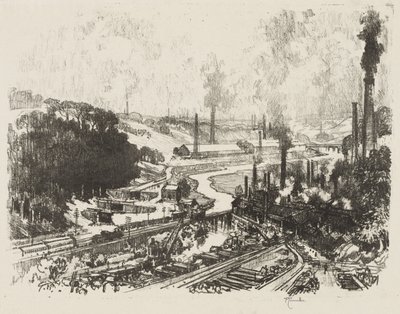 Engels Oorlogswerk: Munitiewerken door Joseph Pennell