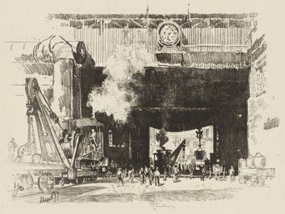 Engels Oorlogswerk: De Grote Poort van de Grote Werkplaats door Joseph Pennell