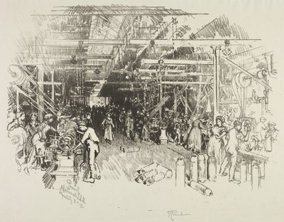 Engels Oorlogswerk: De Granaatfabriek door Joseph Pennell