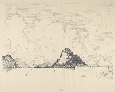 Ingang van het Kanaal vanaf de Stille Oceaan door Joseph Pennell
