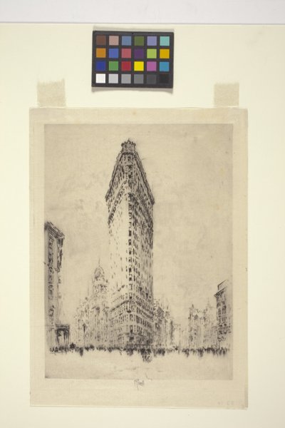 Flat Iron Building door Joseph Pennell