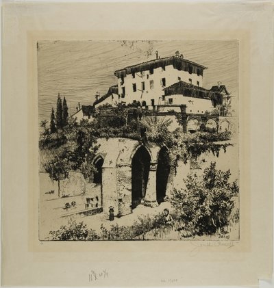 Fonte Nuova, Siena door Joseph Pennell