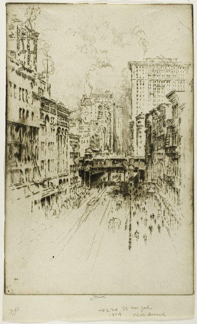 Tweeënveertigste Straat door Joseph Pennell