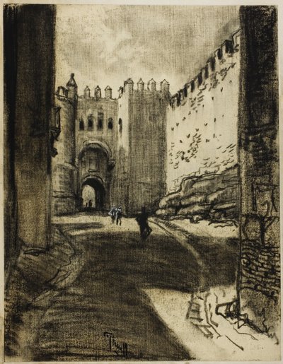 Poort, Segovia door Joseph Pennell