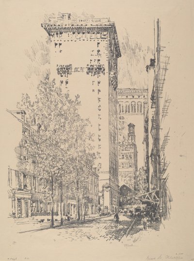 Girard Street door Joseph Pennell
