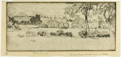 Hampton Court, het Lange Paleis door Joseph Pennell