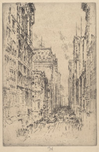Lower Broadway door Joseph Pennell