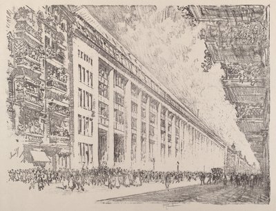 Middag, General Electric Works, Berlijn door Joseph Pennell