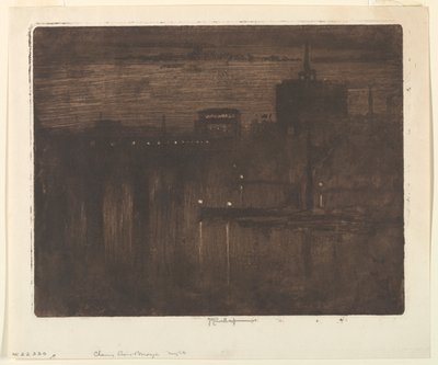 Mist van de Theems door Joseph Pennell