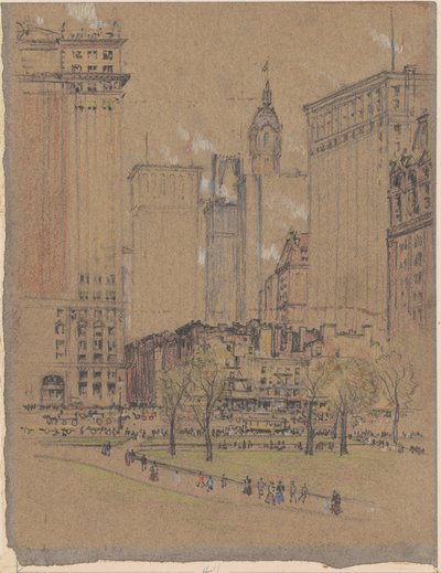 New York, het Oude en het Nieuwe door Joseph Pennell