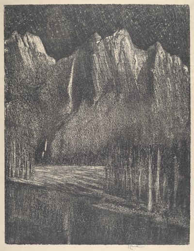 Nacht in de Yosemite door Joseph Pennell