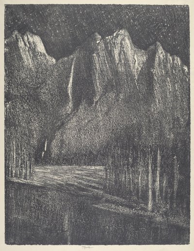 Nacht in de Yosemite door Joseph Pennell