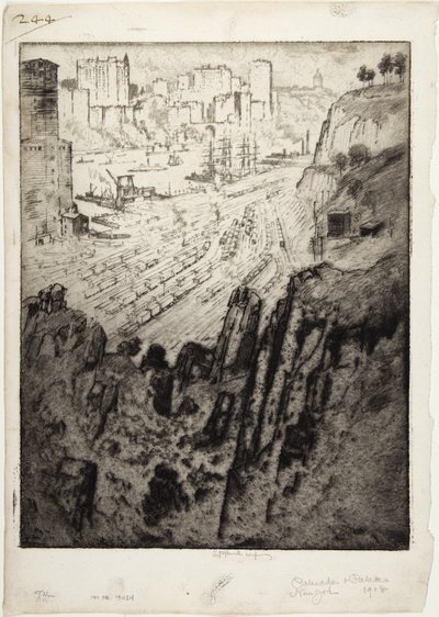 Palisades en Paleizen door Joseph Pennell