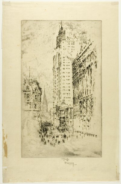 Park Row door Joseph Pennell